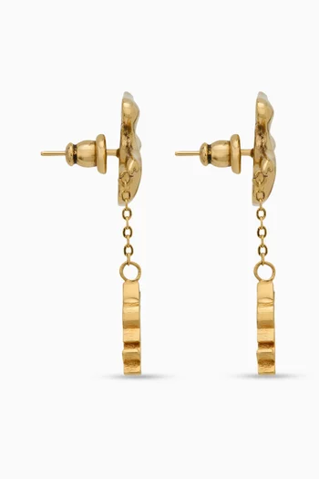 Cassandre Pendant Dove Earrings in Brass