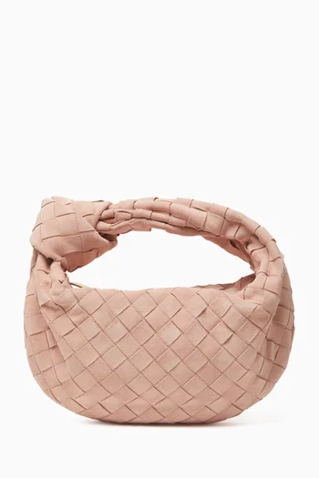 Mini Jodie Top Handle Bag in Intrecciato Suede