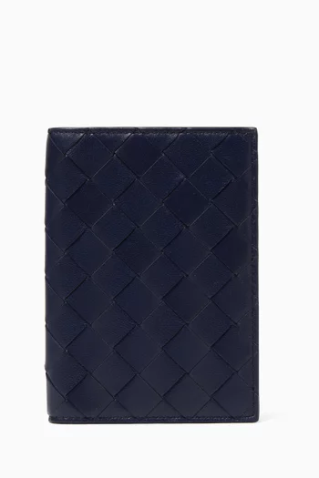 Passport Case in Intrecciato Leather
