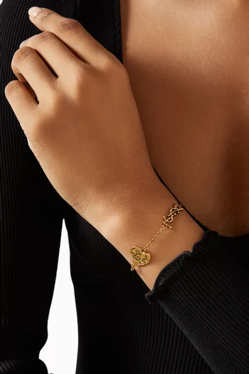 Cassandre Heart Bracelet in Gold-tone Brass