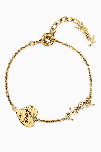 Cassandre Heart Bracelet in Gold-tone Brass