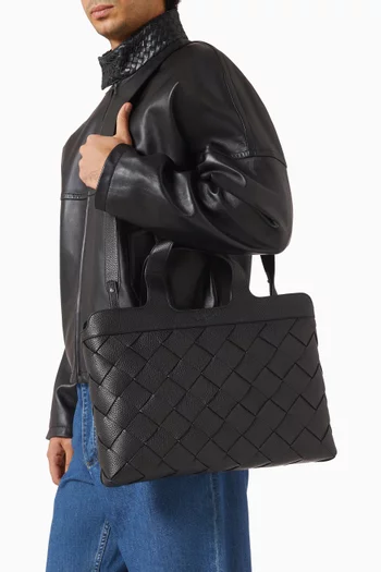 Diago Briefcase in Intreccio Leather