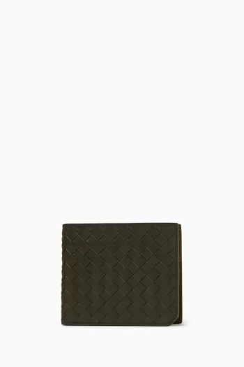 Piccolo Bi-Fold Wallet in Intrecciato Leather