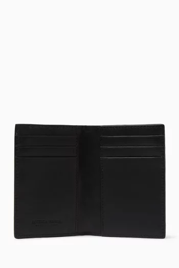 Flap Card Case in Intrecciato Calfskin
