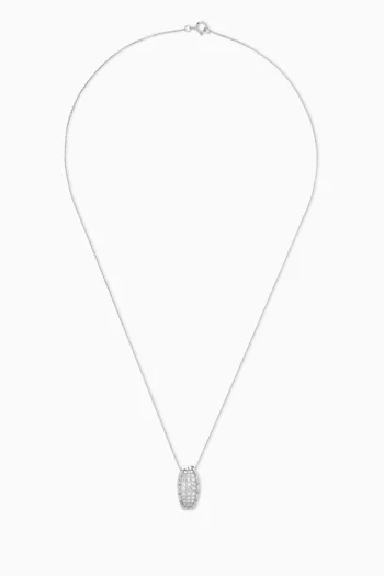 Multi-row Diamond Necklace in 18kt White Gold
