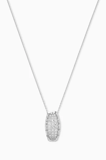 Multi-row Diamond Necklace in 18kt White Gold