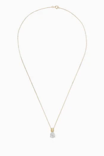 Pear-shaped Diamond Necklace in 18kt Gold