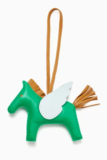 Unused Rodeo Pegasus MM Bag Charm in Milo Lambskin Leather