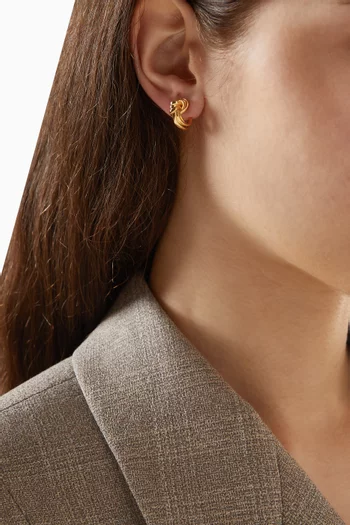 Knot Earrings in 18kt Gold-finish Sterling Silver