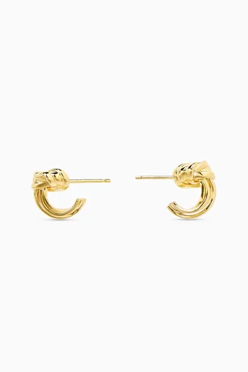 Knot Earrings in 18kt Gold-finish Sterling Silver
