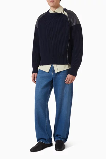 Rib Sweater in Wool Blend