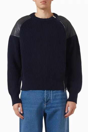 Rib Sweater in Wool Blend