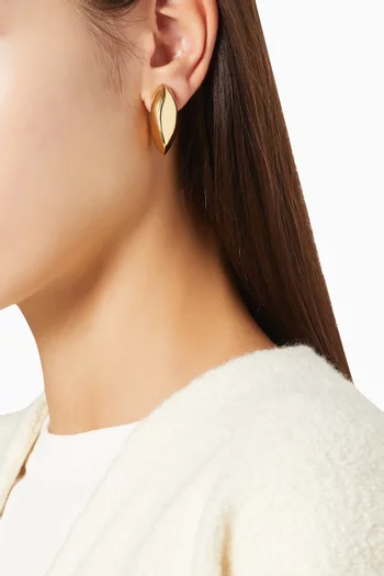 Small Claw Earrings in 18kt Gold-tone Silver