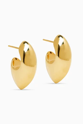 Small Claw Earrings in 18kt Gold-tone Silver