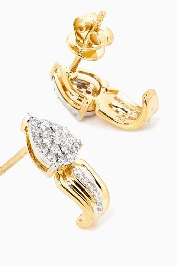 Pear-shaped Diamond Drop Earrings in 18kt Gold