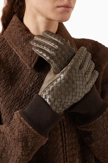 Gloves in  Intrecciato Leather
