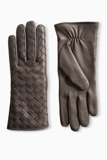 Gloves in  Intrecciato Leather