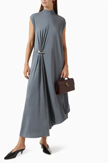 Claw Metal Maxi Dress in Crepe-jersey