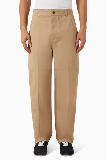 Wide-leg Pants in Cotton Gabardine
