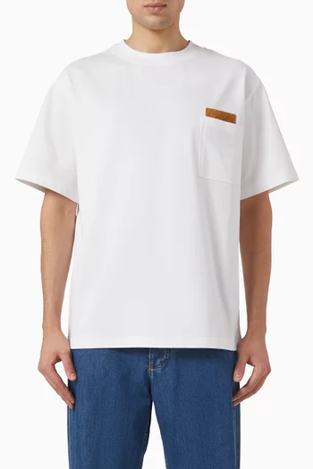 Intrecciato Suede T-shirt in Cotton-jersey
