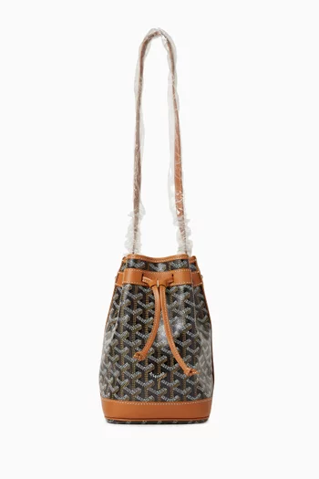 Unused Petit Flot PM Bucket Bag in Goyardine Canvas