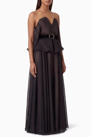 Chantal Ruffled Dress in Chiffon