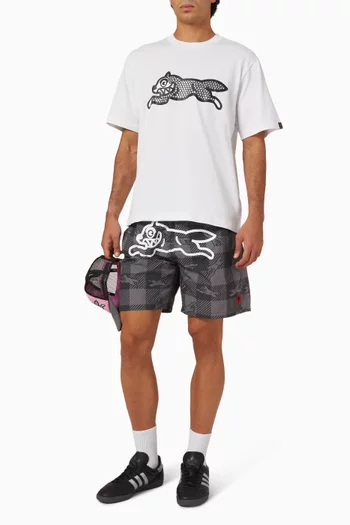 Checker Running Dog Swim Shorts