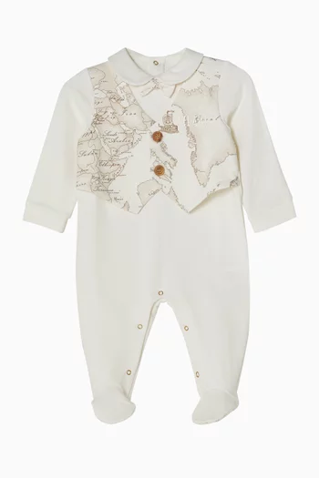 Geo Map Bowtie Sleepsuit