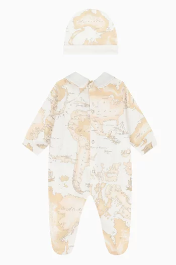 Geo Map Sleepsuit & Beanie