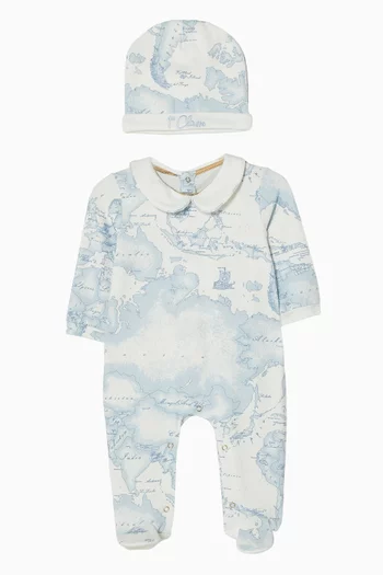 Geo Map Sleepsuit & Beanie