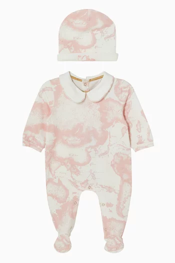 Geo Map Sleepsuit & Beanie