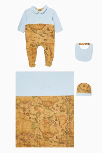 Geo Map Sleepsuit Gift Set
