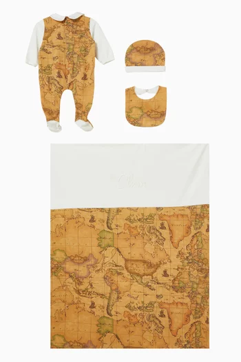 Geo Map Sleepsuit Gift Set