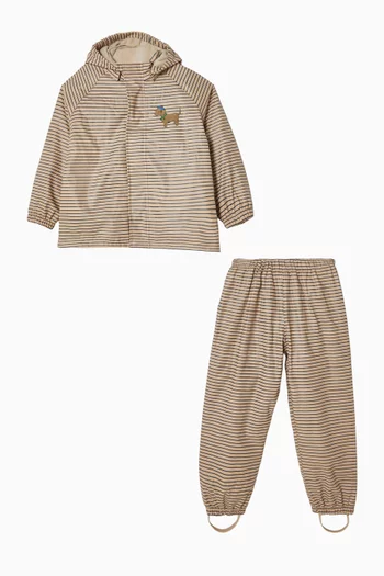 Dog Striped Rainy Set