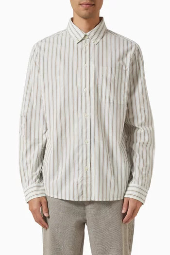 Stripe Shirt in Cotton Poplin