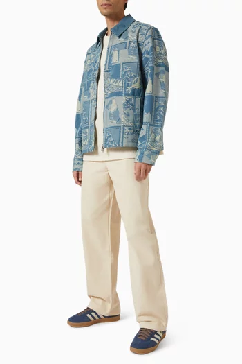 Roi Carpenter Pants in Cotton Herringbone