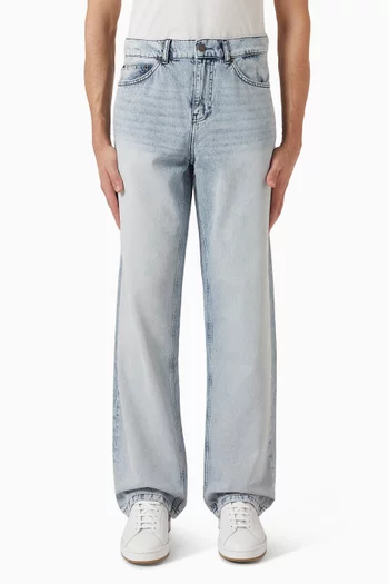 Roi Straight-leg Bleached Jeans in Denim