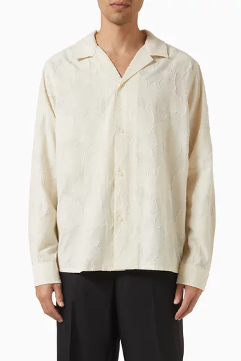 Flower Jacquard Shirt in Cotton