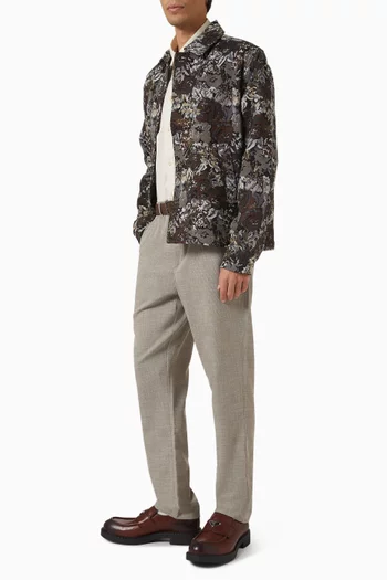 Rose Jacquard Overshirt in Cotton-blend