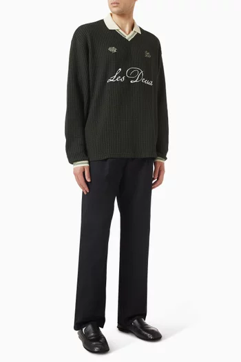 Football Jersey in Waffle-knit