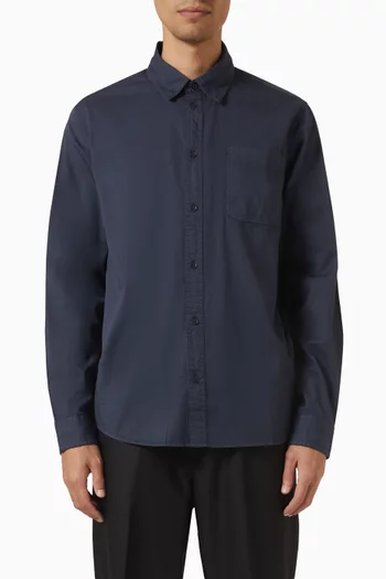 Garment-dyed Shirt in Cotton