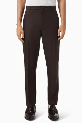 Regular Suit Pants in Brushed Twill