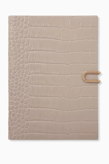 2027 Soho Weekly Diary in Croc-embossed Mara Leather