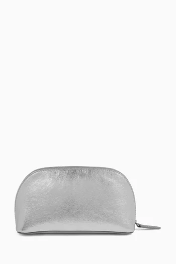 Cosmetic Case in Metallic Leather