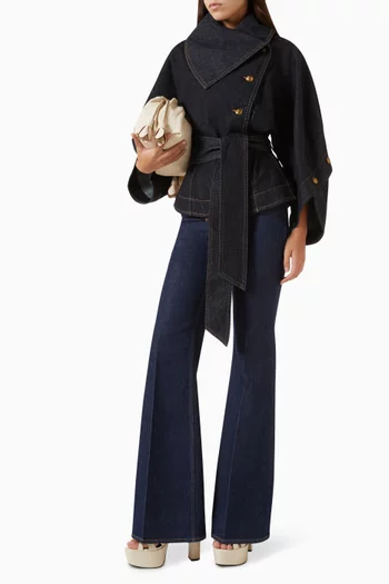 Valiant Buttoned Jacket in Denim