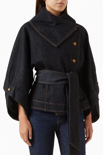 Valiant Buttoned Jacket in Denim