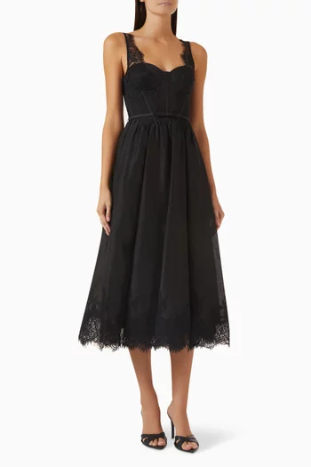 Valiant Lace Trim Midi Dress