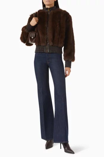 Valiant Bomber Jacket in Faux Fur