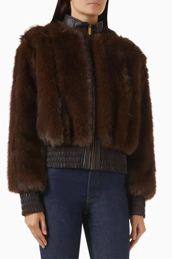 Valiant Bomber Jacket in Faux Fur
