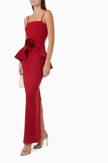 Flower Peplum Dress